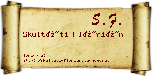 Skultéti Flórián névjegykártya